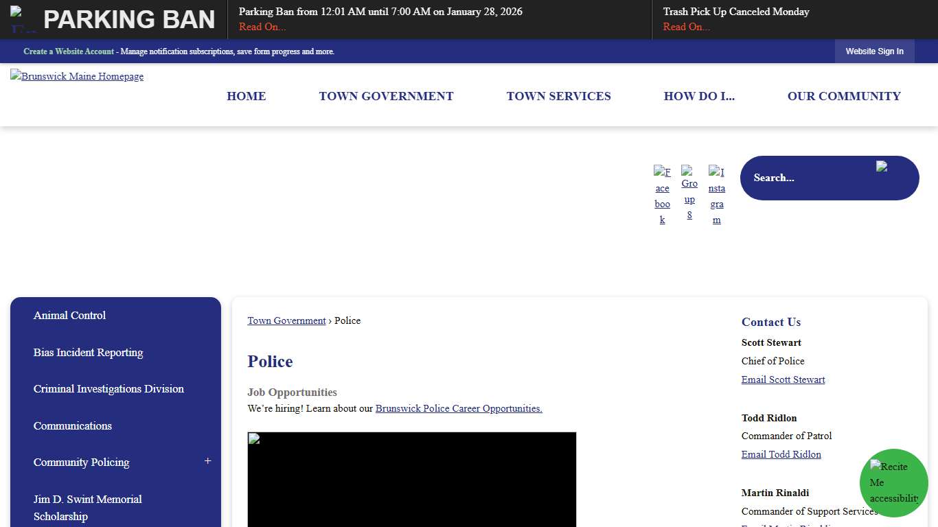 Police Brunswick, ME